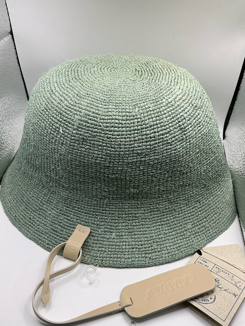 Catarzi 1910 Cloche hat in crochet raffia rollable Women’s Green Hat
